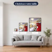 Rouge-gorge de Noël sous la Lune – tailles disponibles