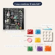 Meraviglie d'Inverno: Collage Festivo in Diamond Painting – contenuto del kit