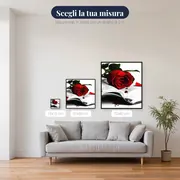 Rosa Rossa su Libro Antico – misure disponibili