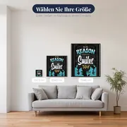 Lächle der Welt entgegen: Diamond Painting Motivationsbild – verfügbare Größen