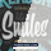 Lächle der Welt entgegen: Diamond Painting Motivationsbild – Nahaufnahme der Steine
