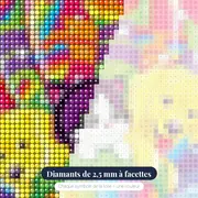 Chaton et Chiots en Montgolfière – gros plan des diamants