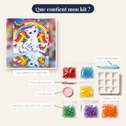 Chat Arc-en-Ciel sur Nuage Onirique – contenu du kit