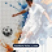 Dynamischer Fußballschuss im Aquarellstil – Nahaufnahme der Steine
