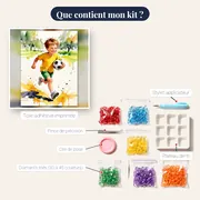 Jeune Footballeur à l'Aquarelle – contenu du kit