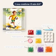 Bambino Felice con Pallone da Calcio – contenuto del kit