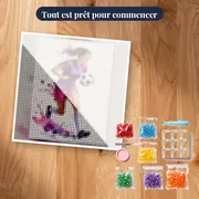 Sprinteuse au Ballon Éclaboussures Aquarelle – kit prêt à commencer