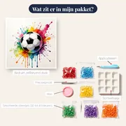 Voetbal Explosie van Aquarel Kleuren – inhoud van het pakket