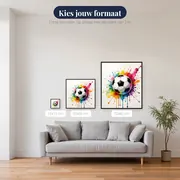 Voetbal Explosie van Aquarel Kleuren – beschikbare formaten