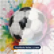Dynamischer Fußball im Aquarell-Farbsplatter – Nahaufnahme der Steine