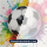 Esplosione di Colore sul Pallone – primo piano dei diamanti