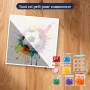 Ballon de Football Éclaboussures Aquarelle – kit prêt à commencer
