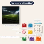 Verlicht Voetbalstadion In De Nacht – inhoud van het pakket