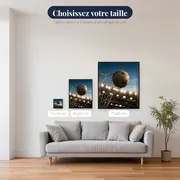Ballon de football dans le filet – tailles disponibles