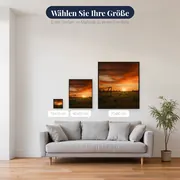 Fußballkinder im goldenen Abendlicht – verfügbare Größen