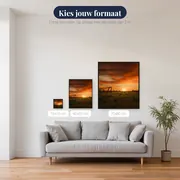 Voetbal bij de Gouden Zonsondergang – beschikbare formaten