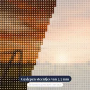 Voetbal bij de Gouden Zonsondergang – close-up van de steentjes