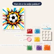 Explosieve Voetbal Pop Art Bal – inhoud van het pakket