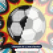 Frappe Explosive Pop Art Football – gros plan des diamants