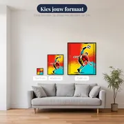 Achterwaartse Hal Pop Art Voetballer – beschikbare formaten