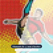 Frappe Acrobatique Style Pop Art – gros plan des diamants