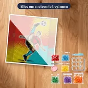 Achterwaartse Hal Pop Art Voetballer – pakket klaar om te beginnen