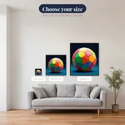 Vibrant Geometric Sphere Facets – available sizes