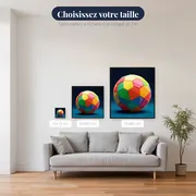 Sphère Géométrique aux Facettes Multicolores – tailles disponibles