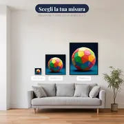 Sfera Geometrica Multicolore a Facette – misure disponibili