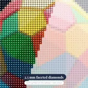 Vibrant Geometric Sphere Facets – diamond close-up