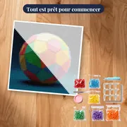Sphère Géométrique aux Facettes Multicolores – kit prêt à commencer