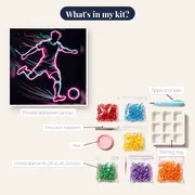 Neon Football Striker in Motion – kit contents