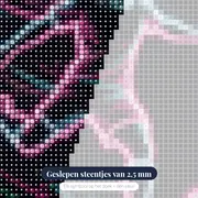 Neon Voetballer In Volle Sprint – close-up van de steentjes