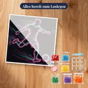 Neon Fußballer Dynamik – Set bereit zum Loslegen