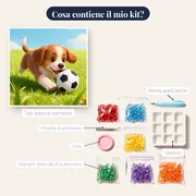Cucciolo Calciatore Con Pallone In Bocca – contenuto del kit