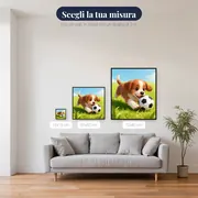 Cucciolo Calciatore Con Pallone In Bocca – misure disponibili