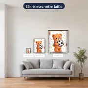 Ours Brun Fan de Football – tailles disponibles