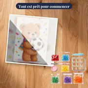 Ours Brun Fan de Football – kit prêt à commencer