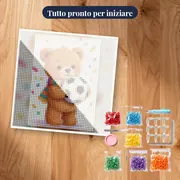 Orsetto Calciatore con Pallone e Sciarpa – kit pronto per iniziare