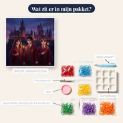 Harry, Hermelien en Ron bij Kasteel Zweinstein – inhoud van het pakket
