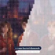 Harry Potter, Hermione and Ron at Hogwarts Castle – diamond close-up