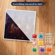 Harry Potter, Hermione and Ron at Hogwarts Castle – kit ready to start