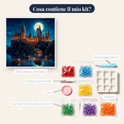 Il Castello di Hogwarts sul Lago Nero – contenuto del kit