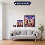 Hedwig Flying Over Snowy Hogwarts Castle – available sizes