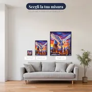 Edvige in volo su Hogwarts al tramonto – misure disponibili