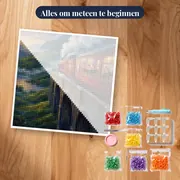 De Zweinsteinexpres op het stenen viaduct – pakket klaar om te beginnen