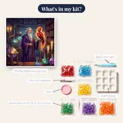 Albus Dumbledore and Fawkes the Phoenix – kit contents