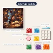 Hermione Granger Reading in the Hogwarts Library – kit contents