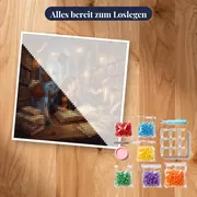 Hermine Granger liest in der Bibliothek von Hogwarts – Set bereit zum Loslegen