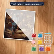 Hermione Granger à la bibliothèque de Poudlard – kit prêt à commencer
